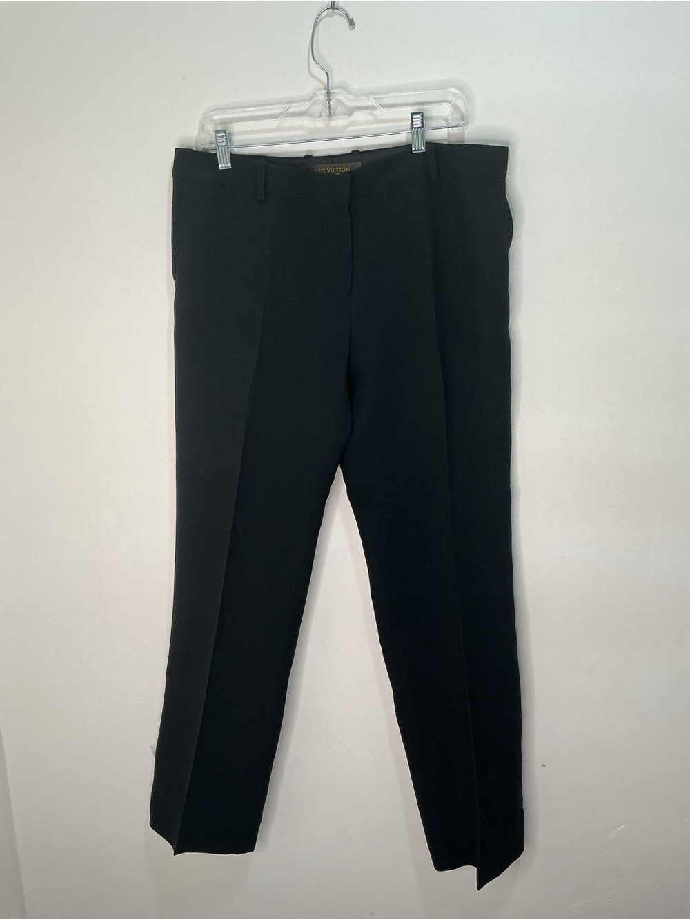 Louis Vuitton Uniformes straight leg  Dress Pants Black Trousers 42 careerwear - Picture 2 of 9